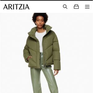Aritzia The Cloud Puff jacket - size M - olive green - new condition